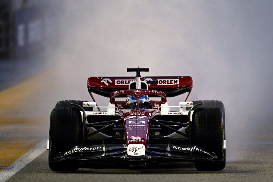 Bottas didn't make it past the first segment Bottas didn't make it past the first segment