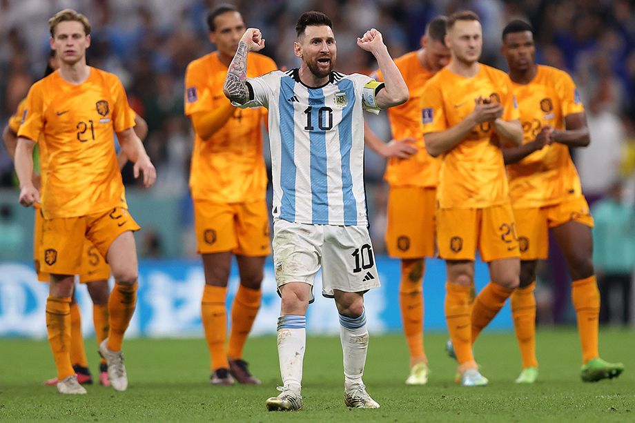 Лионель Месси в матче Аргентина — Нидерланды
