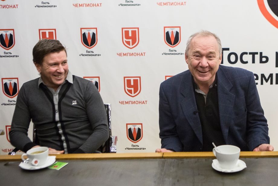 Олег Романцев (справа) в гостях у «Чемпионата»