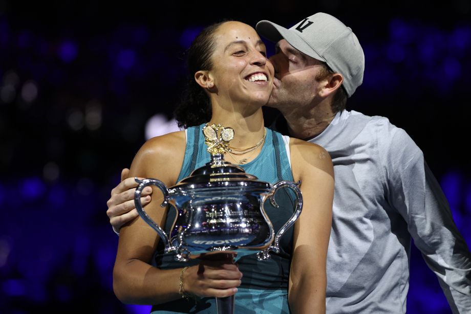 Мэдисон Киз и Бьорн Фрэтэнджело после победы на Australian Open