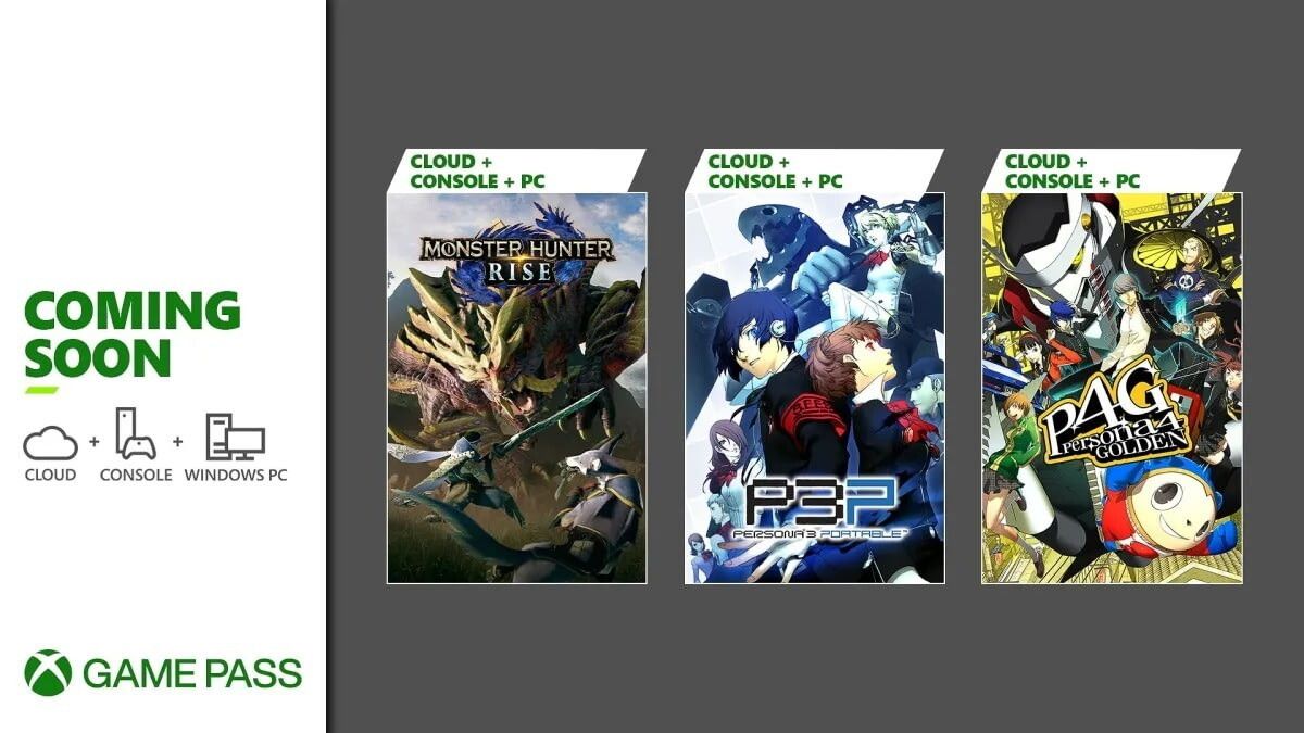 В Game Pass скоро добавят Persona 3 Portable, Persona 4 Golden и Monster  Hunter Rise - Чемпионат