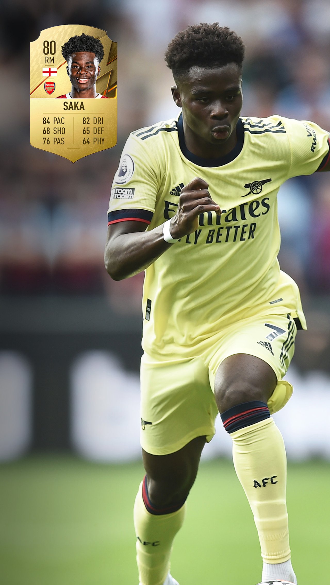 ПП: Букайо Сака, 18 лет, «Арсенал» — Рейтинг 80
