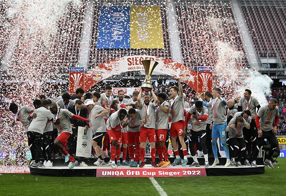 Salzburg are Austrian champions in the 2021/22 season Salzburg are Austrian champions in the 2021/22 season