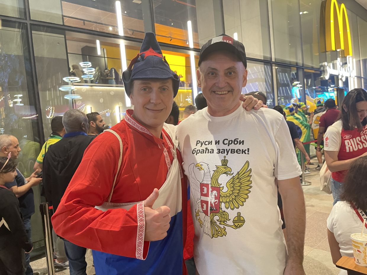 Fans from Russia at the World Cup