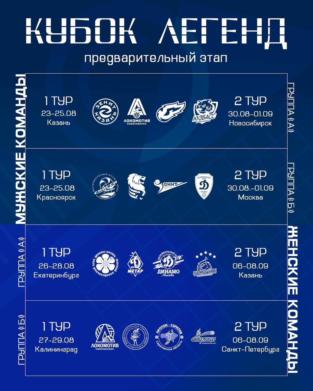 Кубок Легенд откроет новый волейбольный сезон - Чемпионат