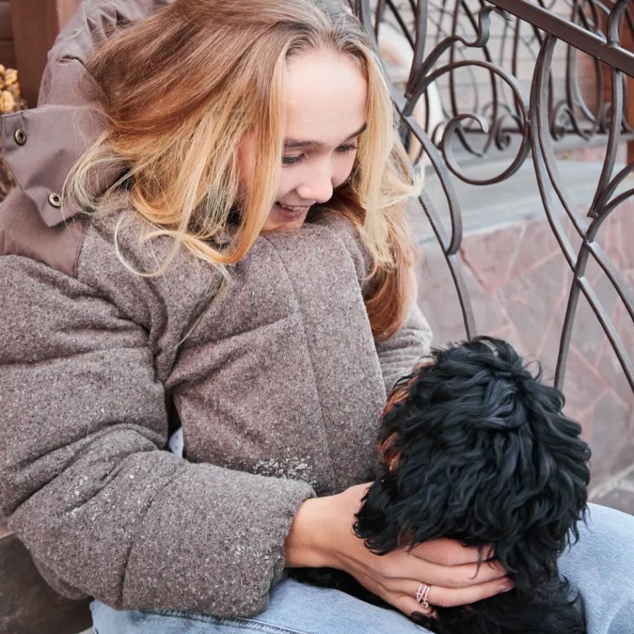 Мирра Андреева с собакой Рэсси