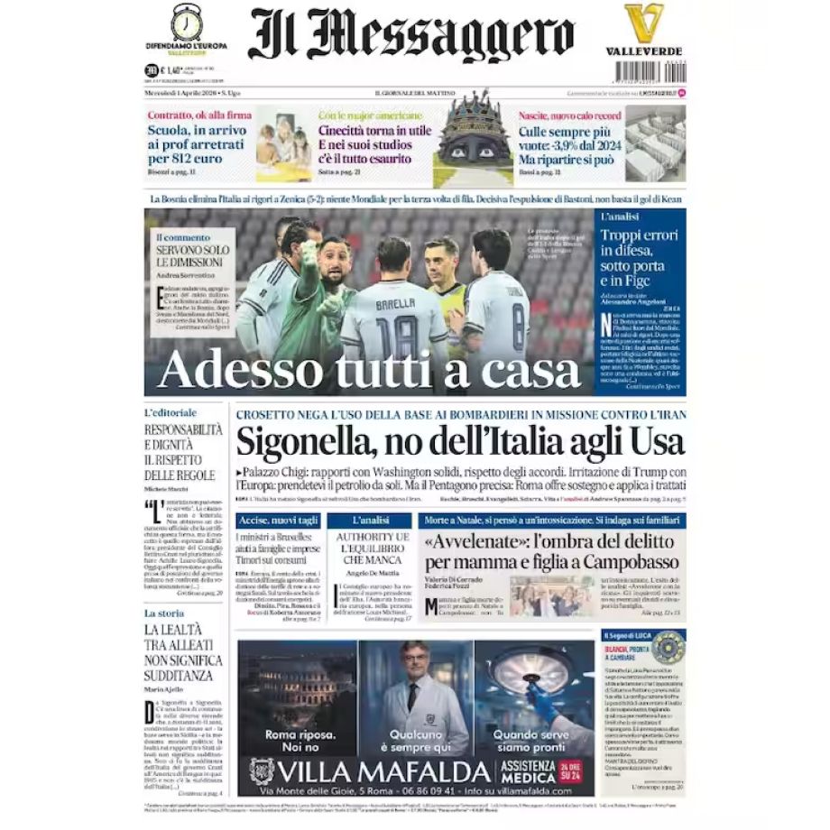 Обложка Il Messaggero