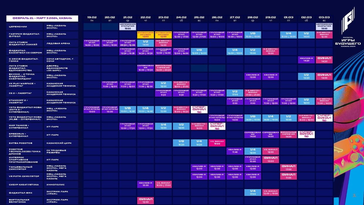 турниры по играм расписание (99) фото