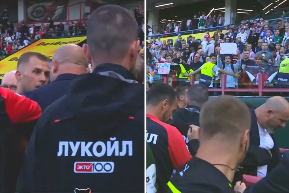 Стычка Деяна Станковича и Дмитрия Баринова