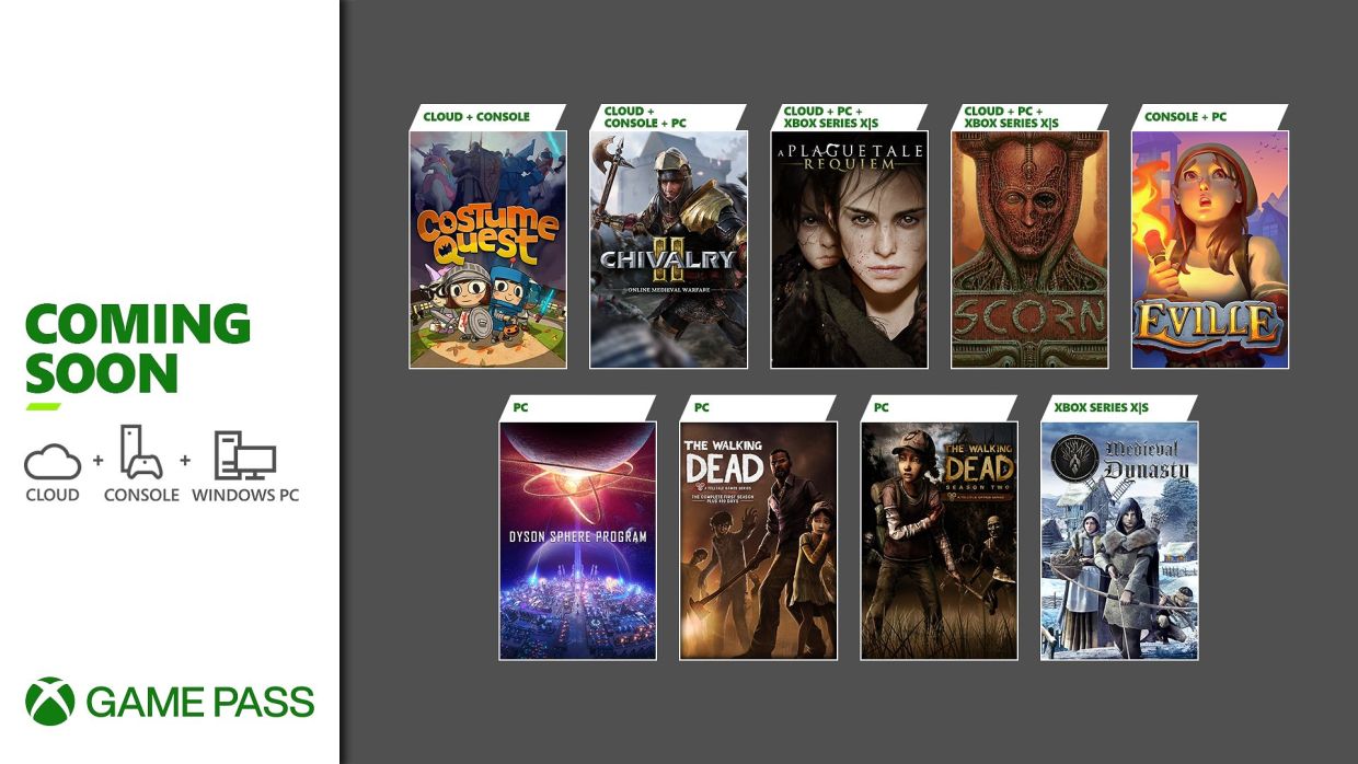 Бесплатные игры Xbox Game Pass: A Plague Tale: Requiem, The Walking Dead,  Chivalry 2 и ещё 5 игр - Чемпионат