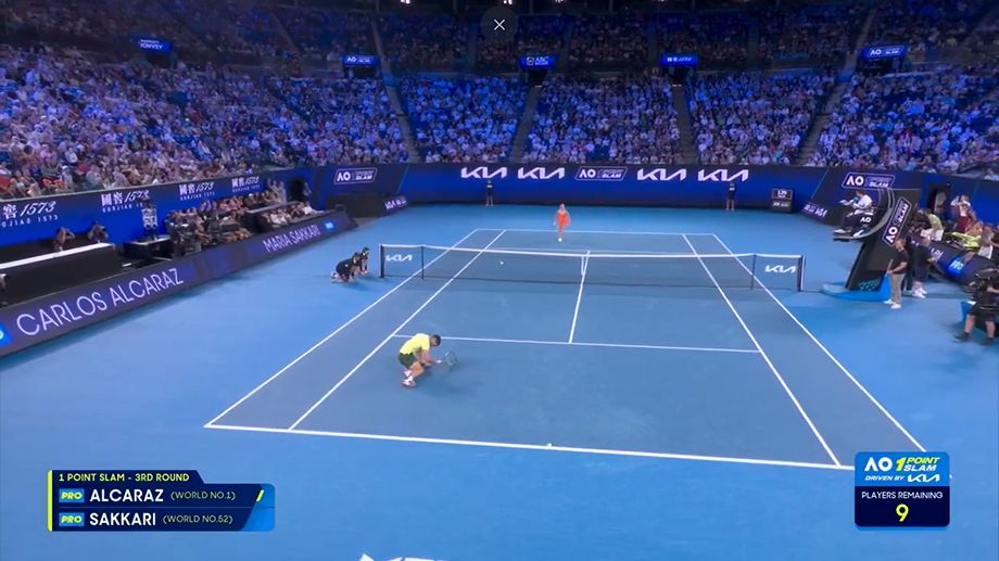 Карлос Алькарас после проигранного розыгрыша