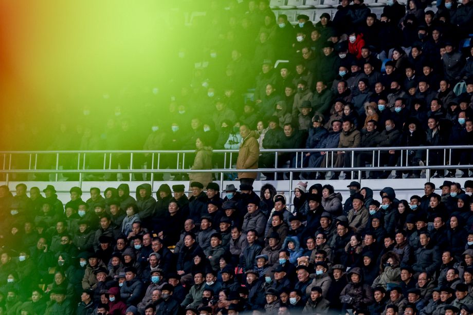 Болельщики на матче КНДР – Россия