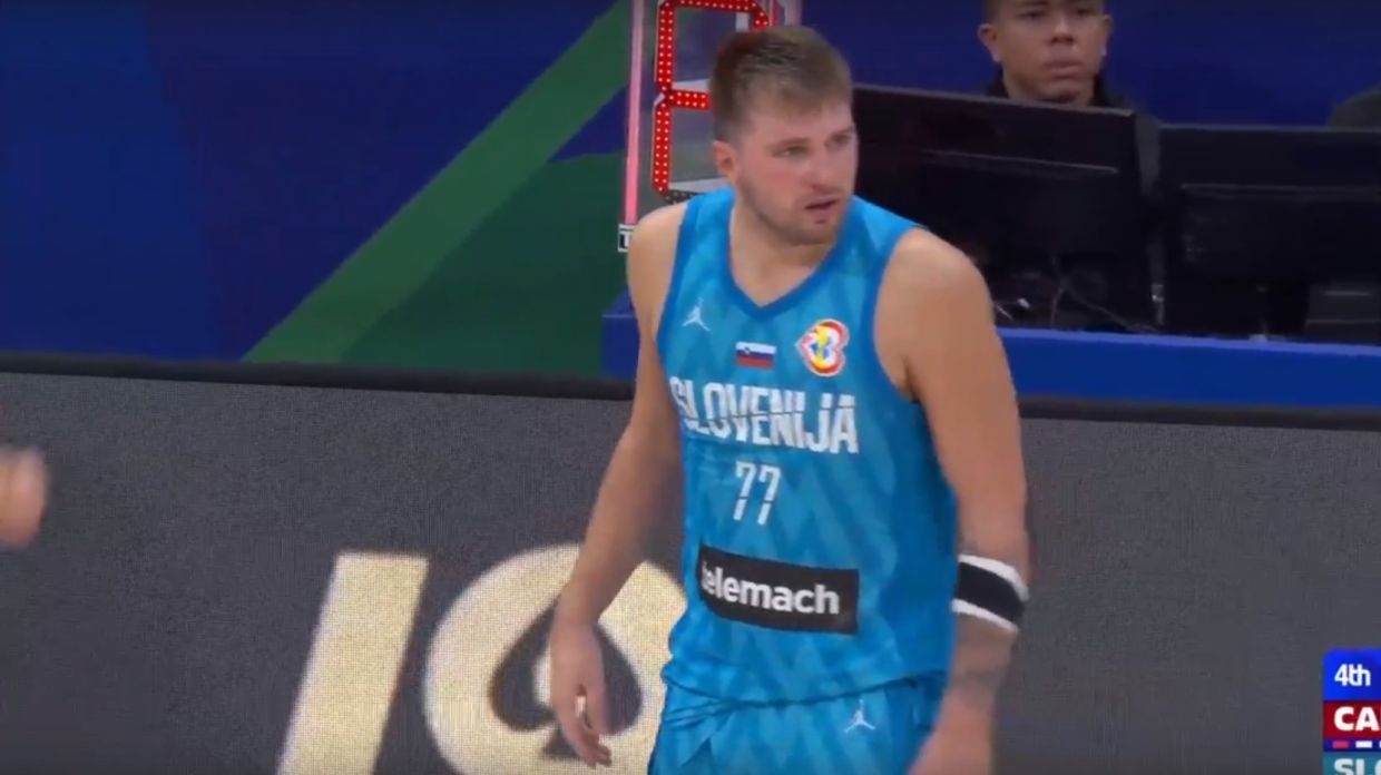 Лука Дончич после тайм-аута