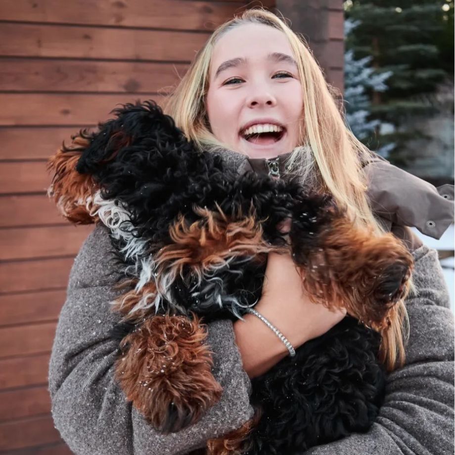 Мирра Андреева с собакой Рэсси