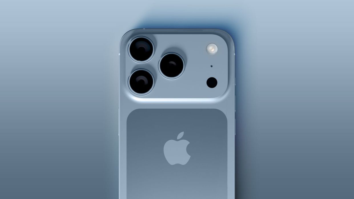 Концепт iPhone 17 Pro в небесно-голубом цвете Концепт iPhone 17 Pro в небесно-голубом цвете