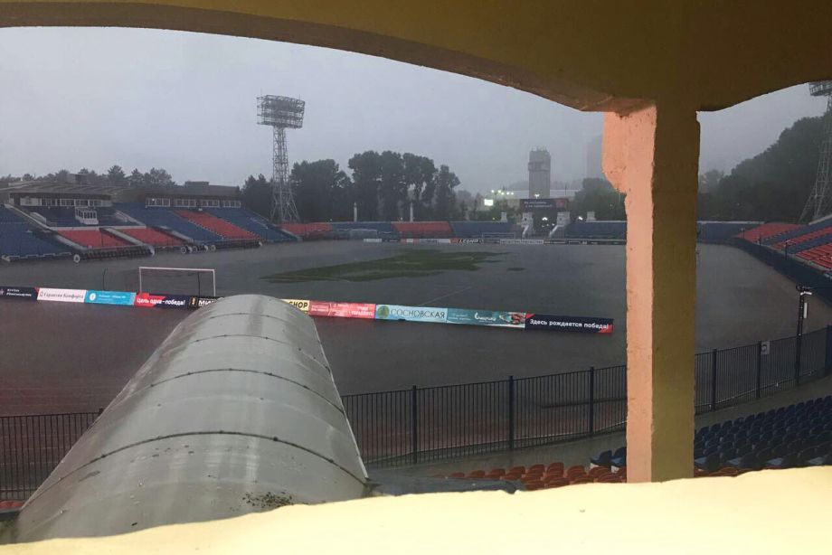 В 2017 году хабаровский стадион затопило