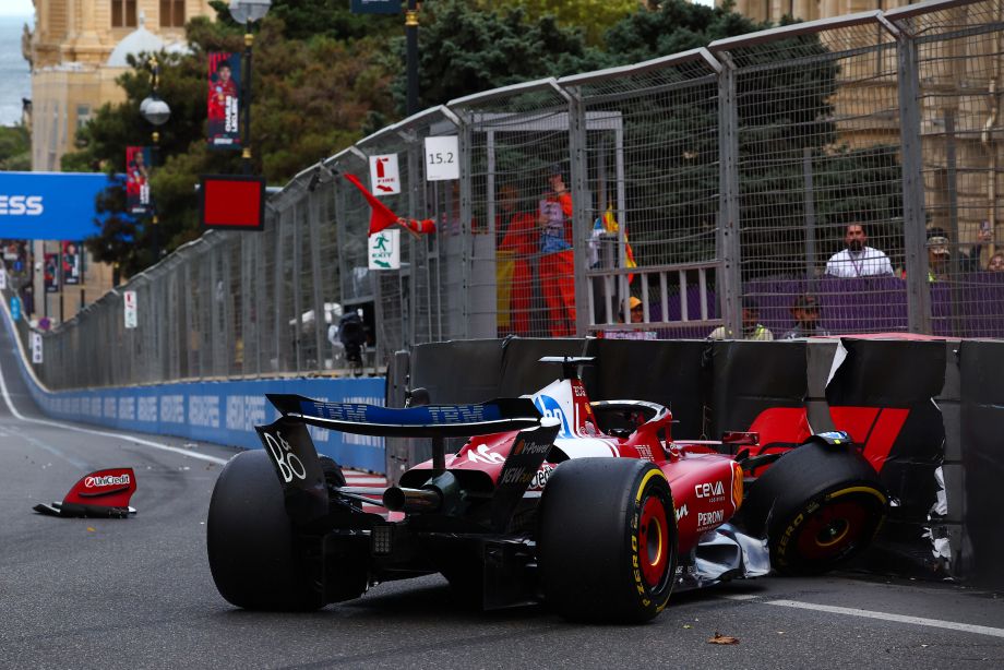 Авария Леклера в квалификации