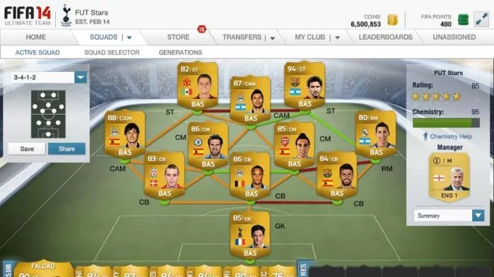 Ultimate Team в FIFA 14 Ultimate Team в FIFA 14