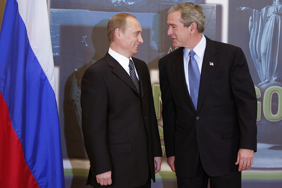 Владимир Путин и Джордж Буш Владимир Путин и Джордж Буш