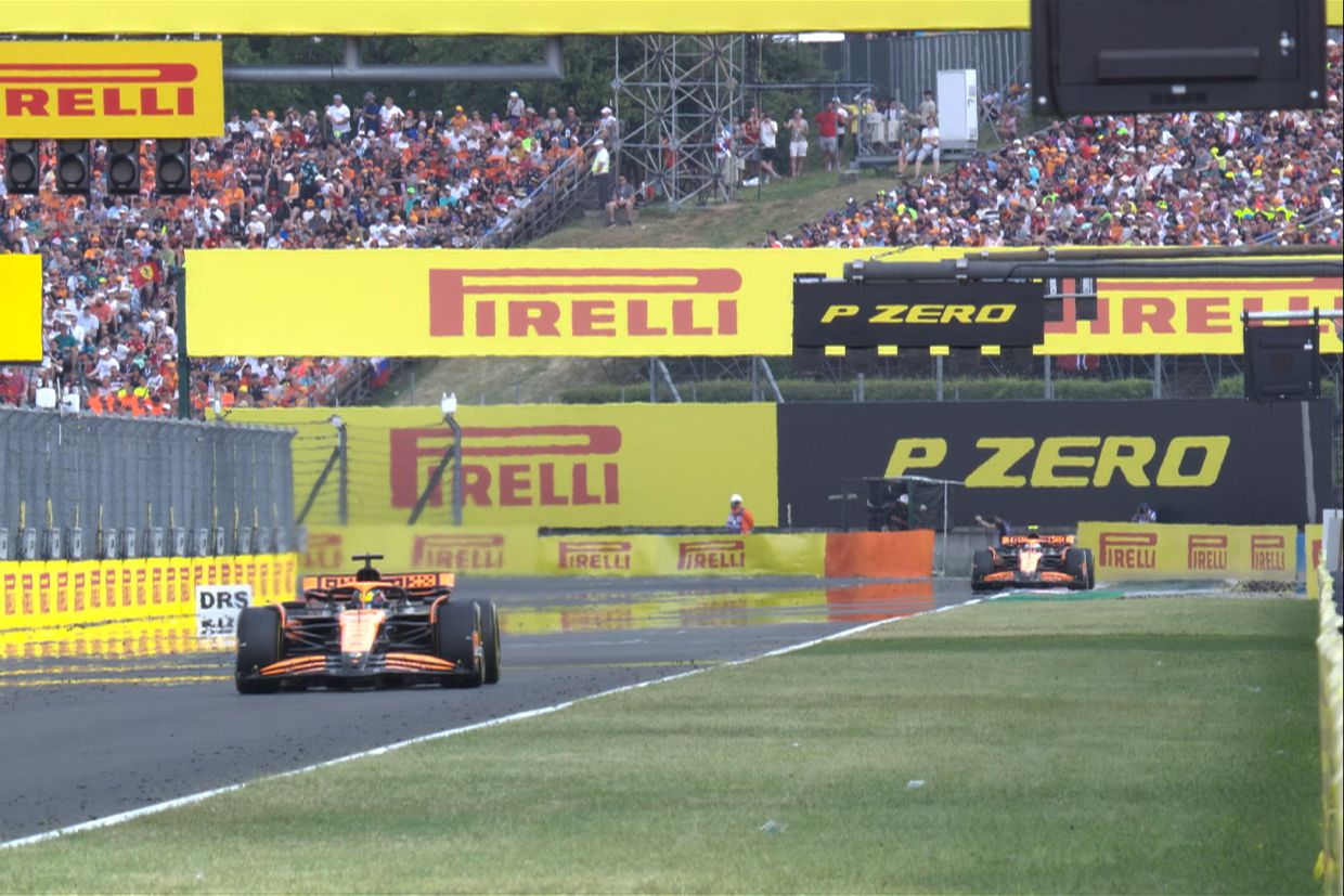 Пиастри и Норрис во главе пелотона