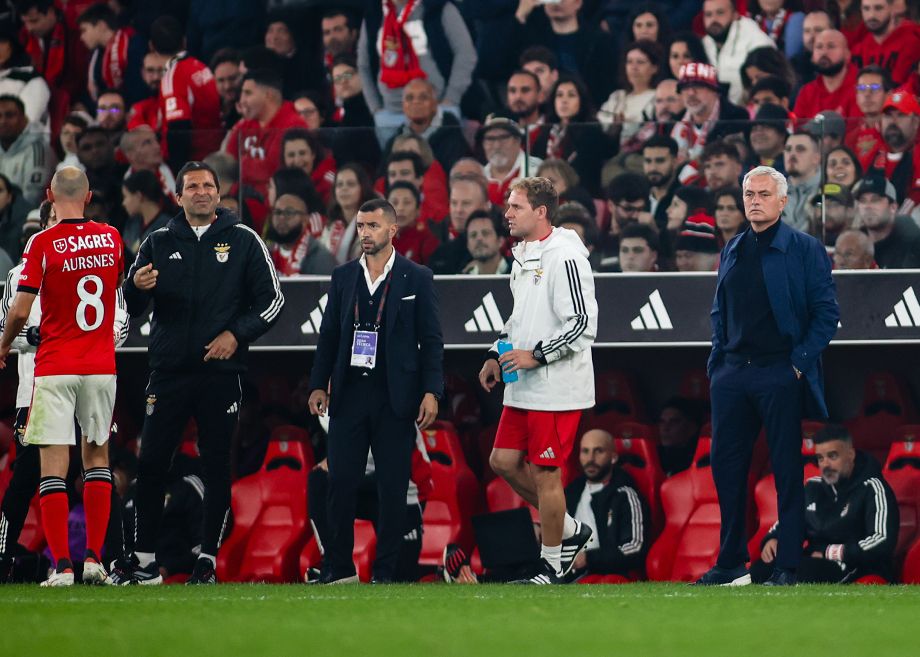 Жозе Моуринью в матче со «Спортингом»