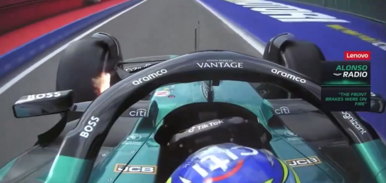 У Фернандо Алонсо на пит-лейне в Имоле загорелись тормоза - Чемпионат