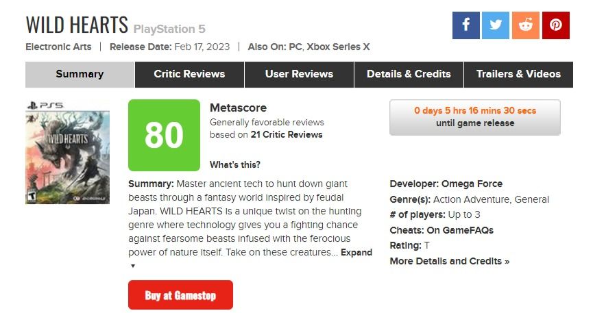 Wild Hearts - Metacritic