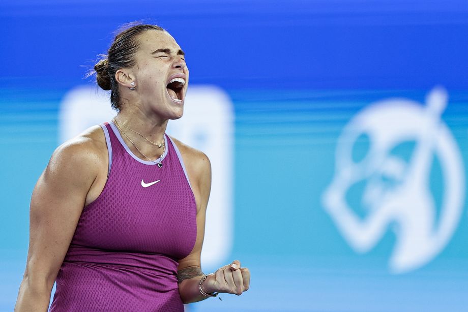 Арина Соболенко на турнире WTA-1000 в Ухане в 2024 году
