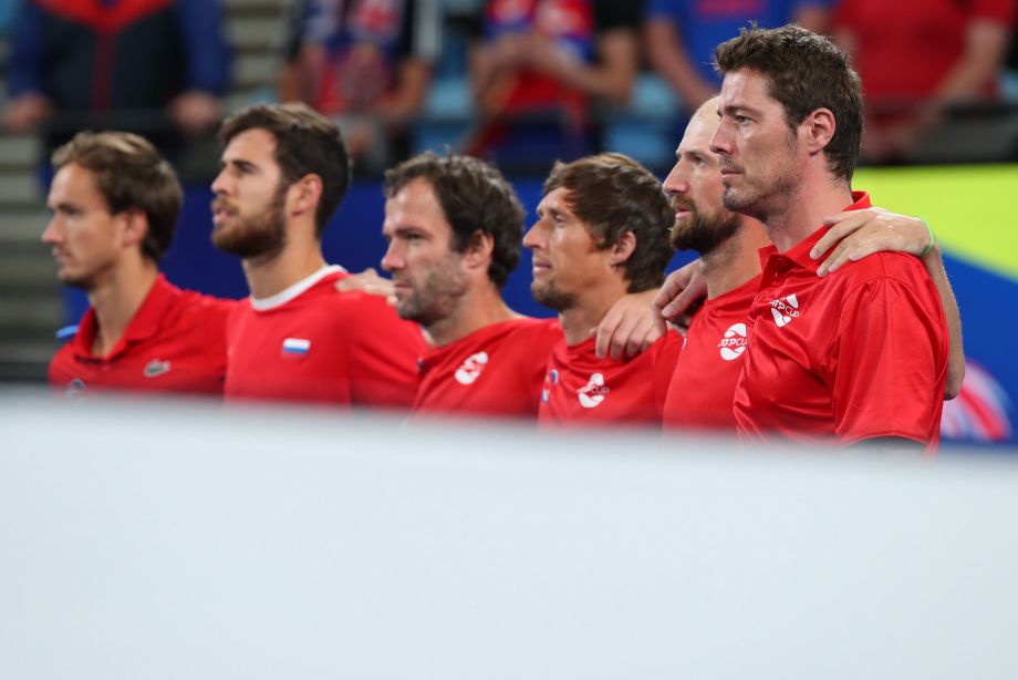 Марат Сафин (крайний справа) и сборная России на ATP Cup — 2020 Марат Сафин (крайний справа) и сборная России на ATP Cup — 2020