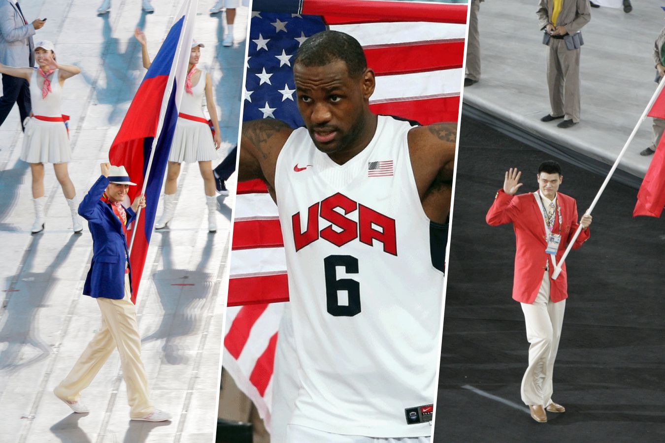Леброн понесёт американский флаг на Олимпиаде. А кто ещё из НБА был знаменосцем?