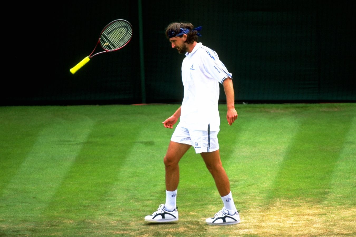 Горан Иванишевич ломает ракетку