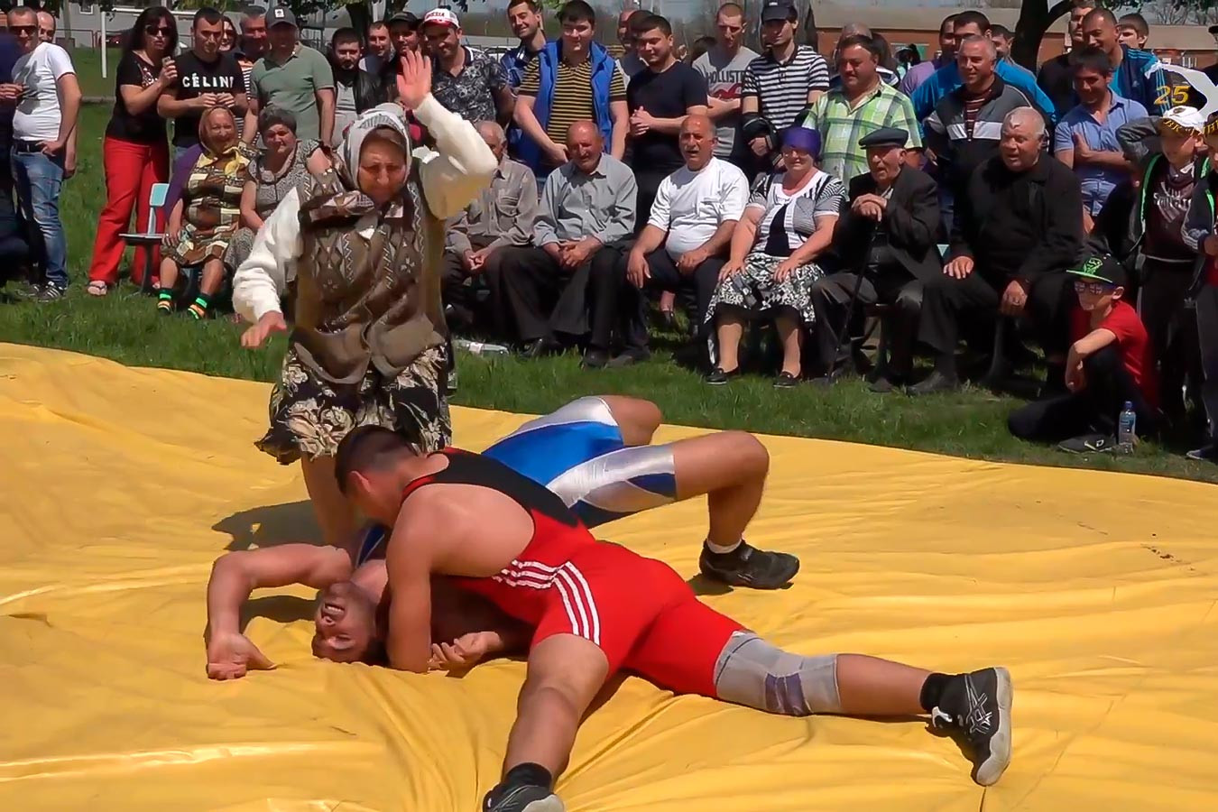 Бабушка заступилась за внука-борца и побила соперника — видео - Чемпионат