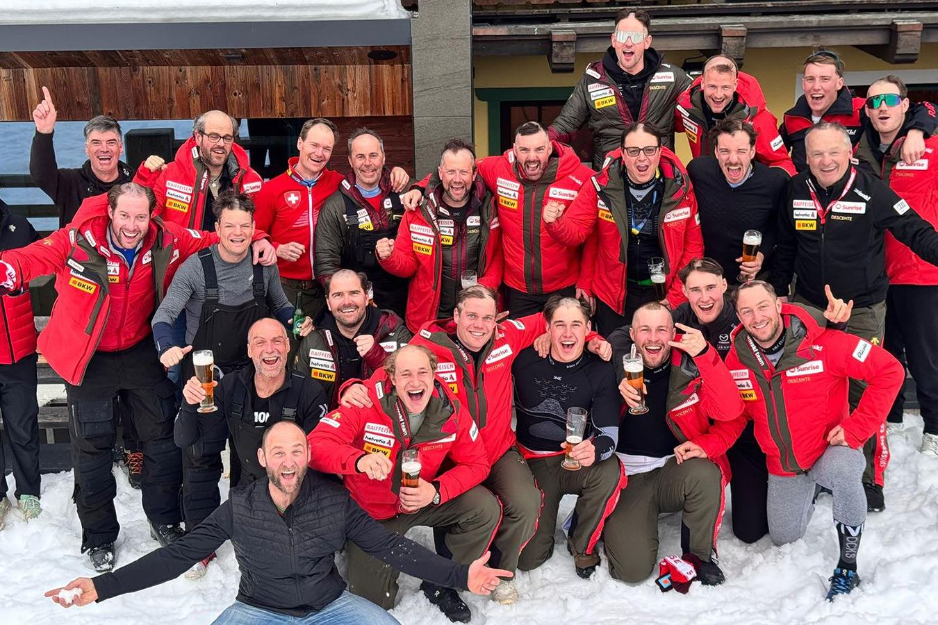 Безумные причёски швейцарских лыжников