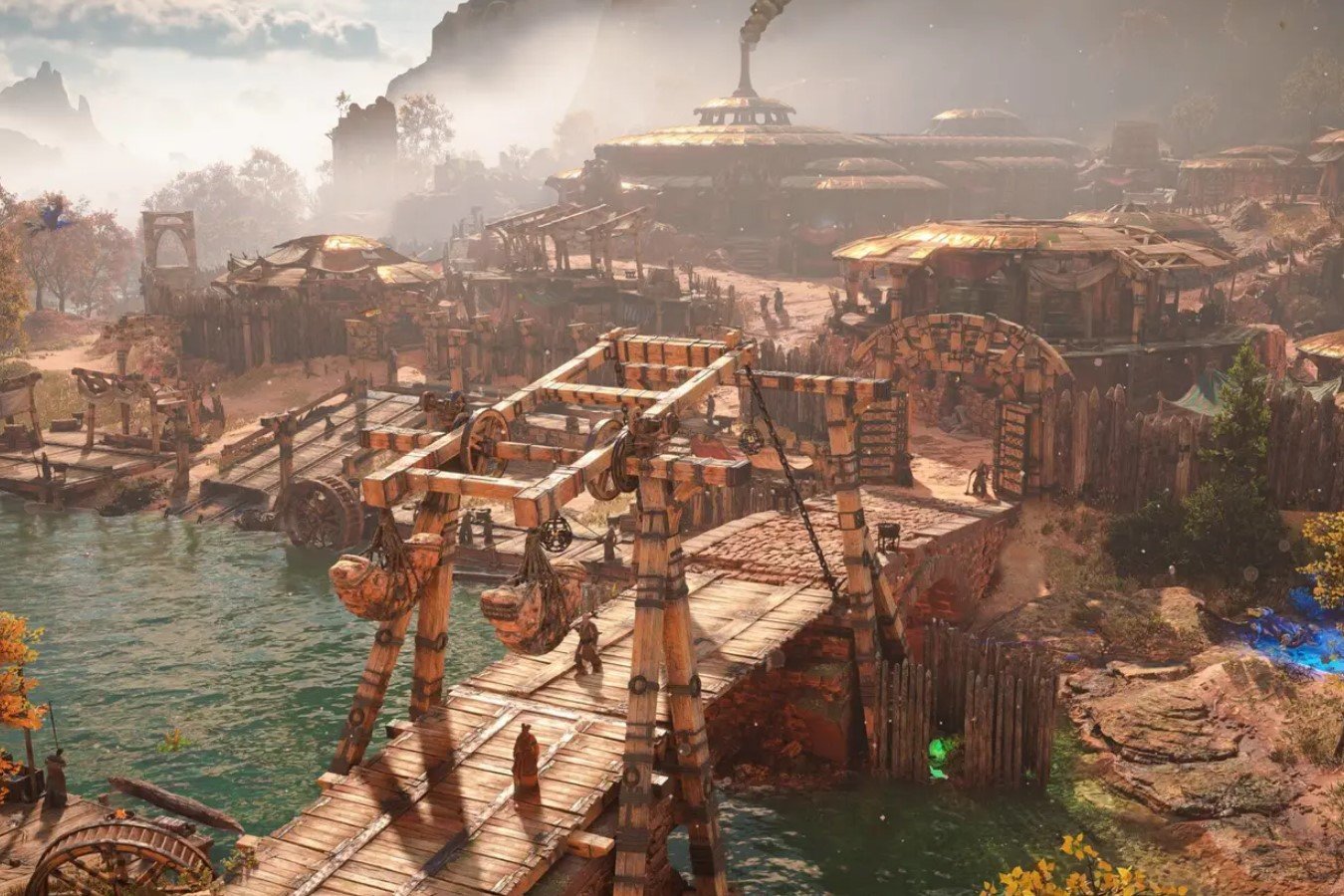 Взаимодействие с NPC, уникальные анимации и поведение поселения в Horizon Forbidden West