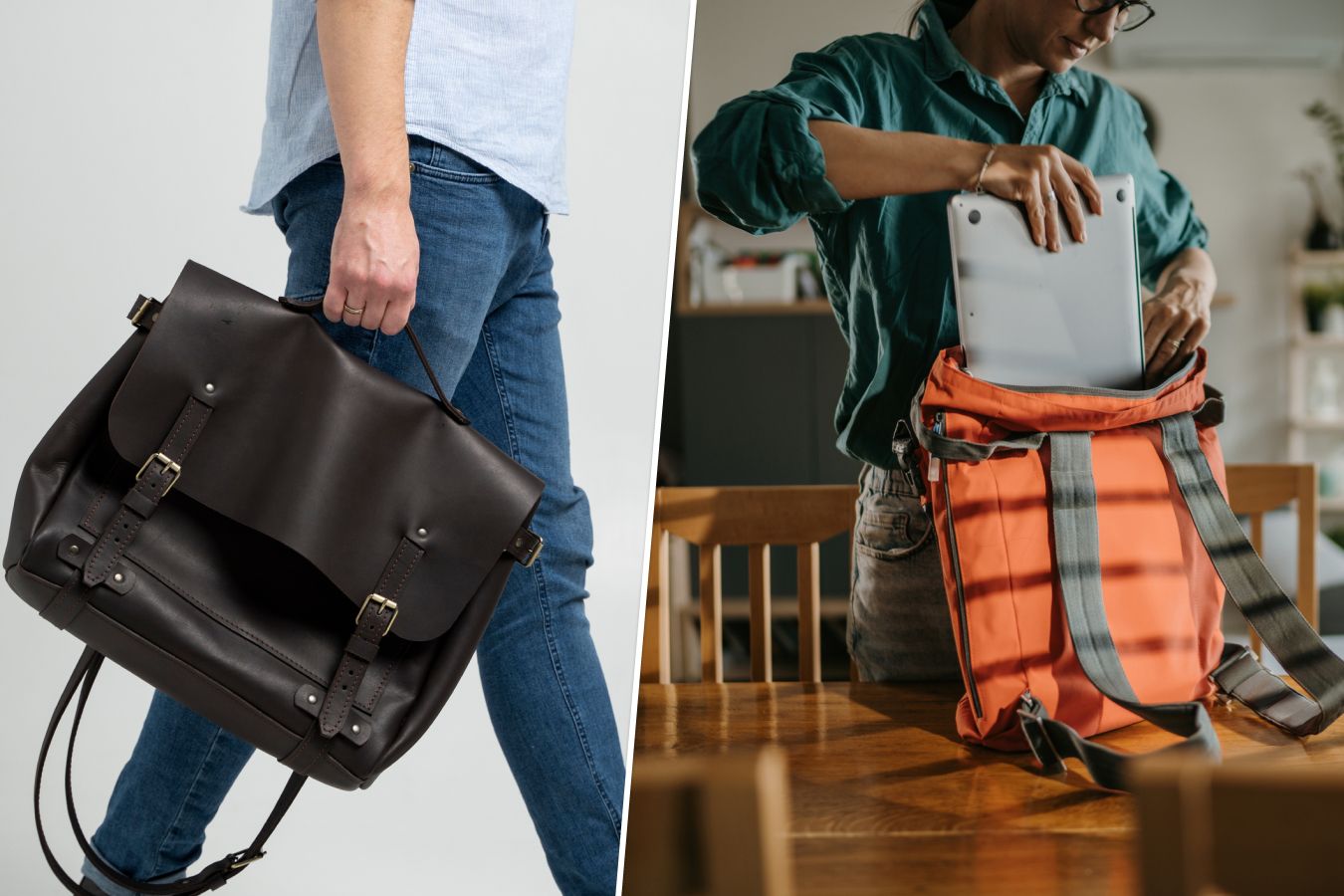 OXFORD - кожаный мужской портфель / сумка для ноутбука цвет Шоколад