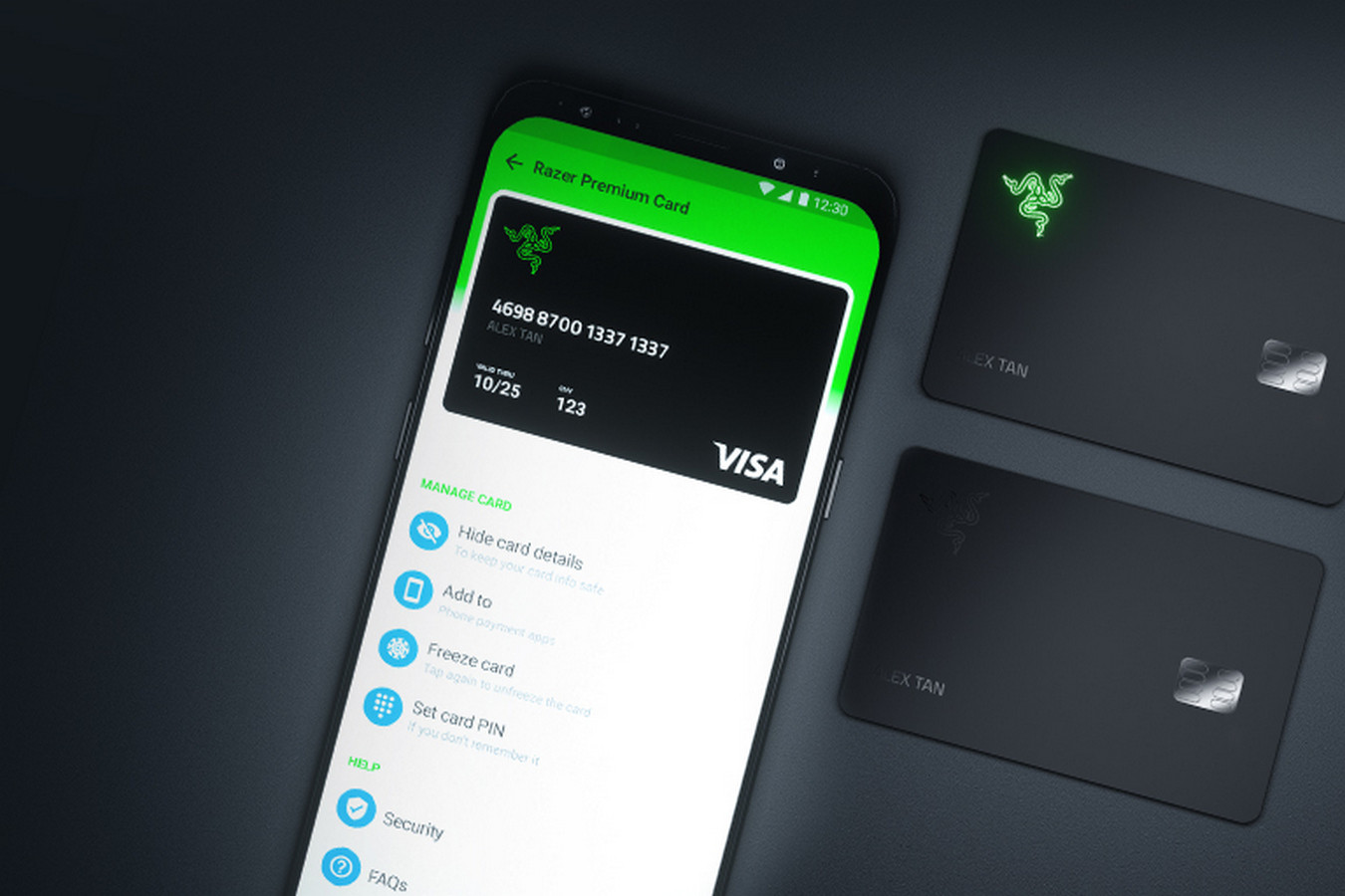 Razer и VISA выпустили банковскую карту для геймеров. Она загорается зелёным при оплате