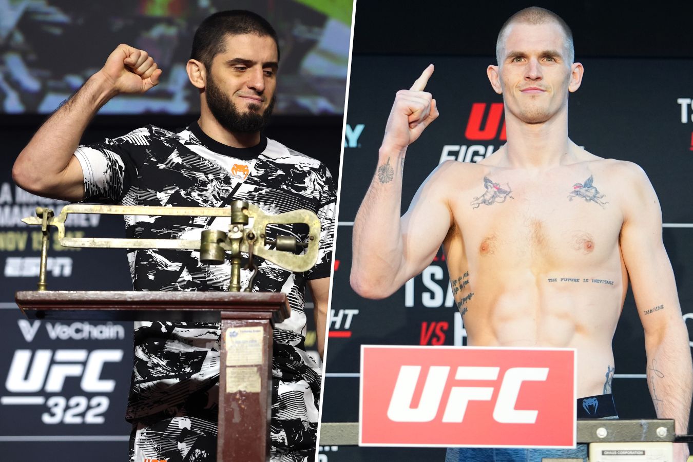 Взвешивание UFC 330: Ислам Махачев — Иэн Гэрри