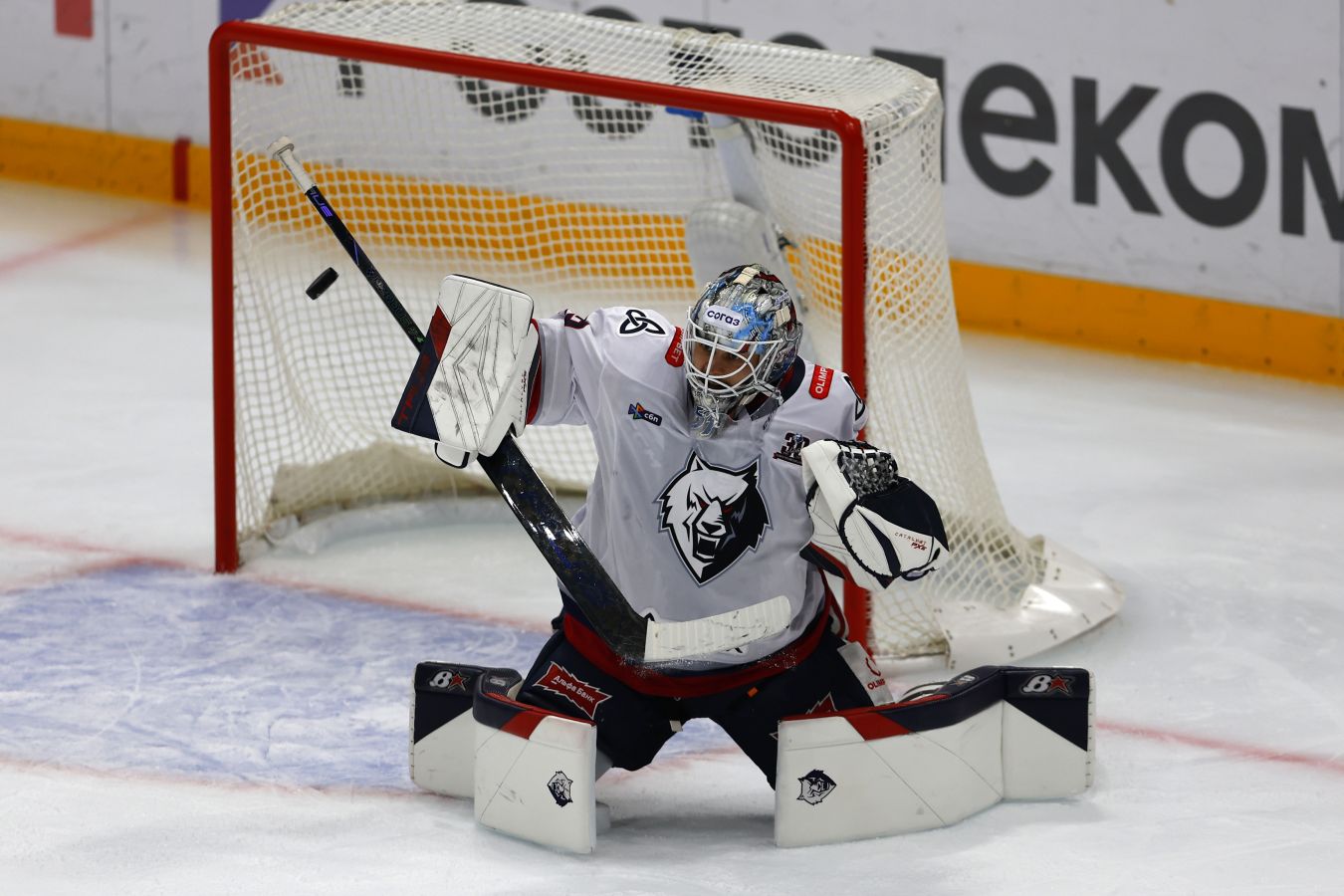 Вратарь Нефтехимика Долганов сделал красивый сейв в матче с Салаватом Юлаевым