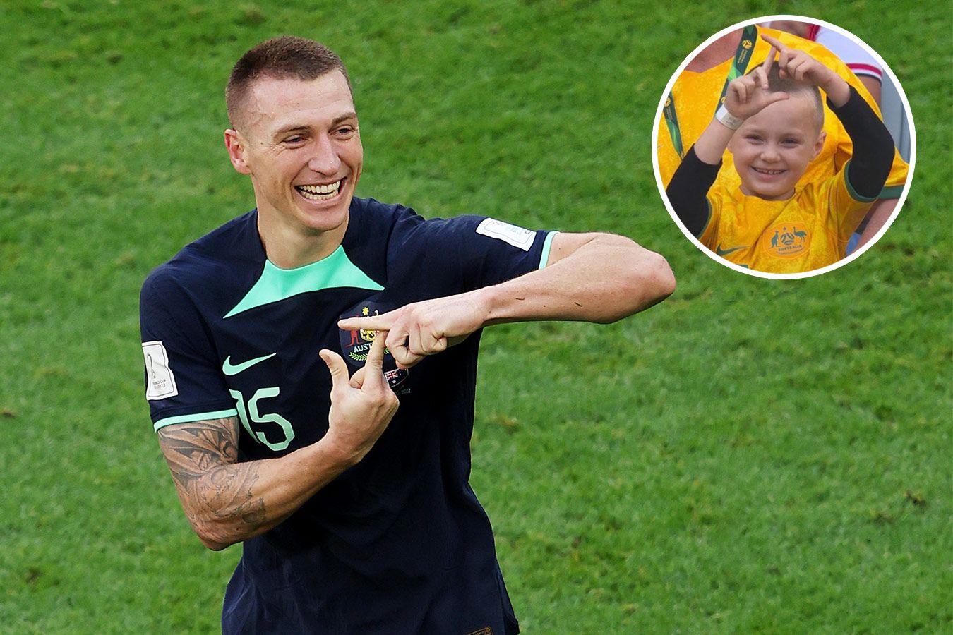 Самый милый момент дня на ЧМ-2022: нападающий сборной Австралии Дюк  необычно отметил гол, что означал их с сыном жест - Чемпионат