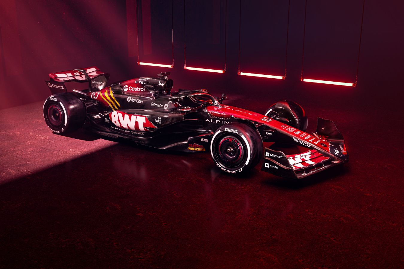 Огненная спецраскраска болида Формулы-1 — в честь «Дэдпула и Росомахи»