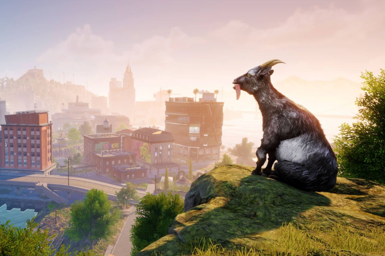 Первые 16 минут Goat Simulator 3 с отсылкой к культовому Скайриму