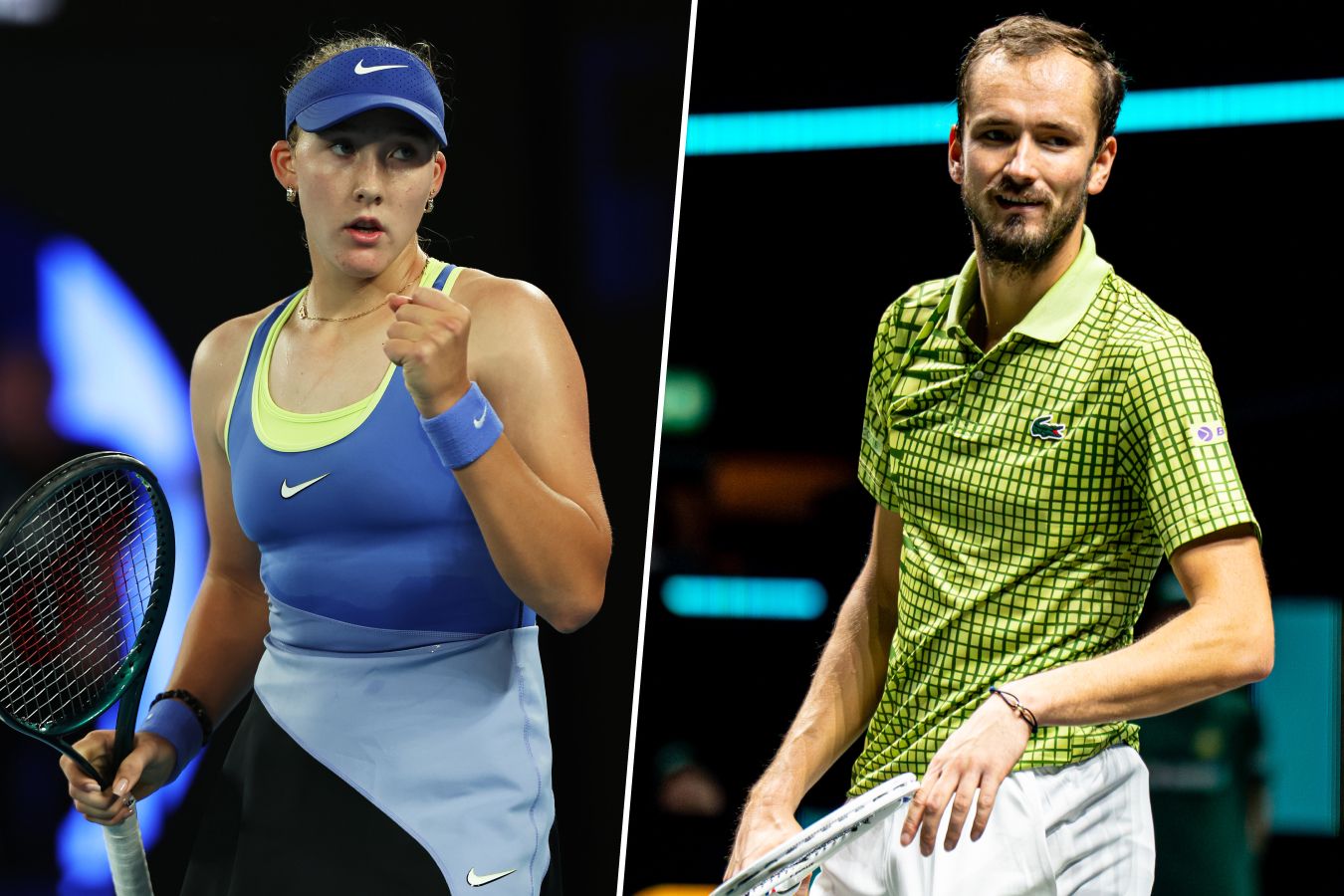 Мирра идёт на Рыбакину в финале, Медведев на Алькараса — в 1/2 финала: сетки Дубая и Дохи