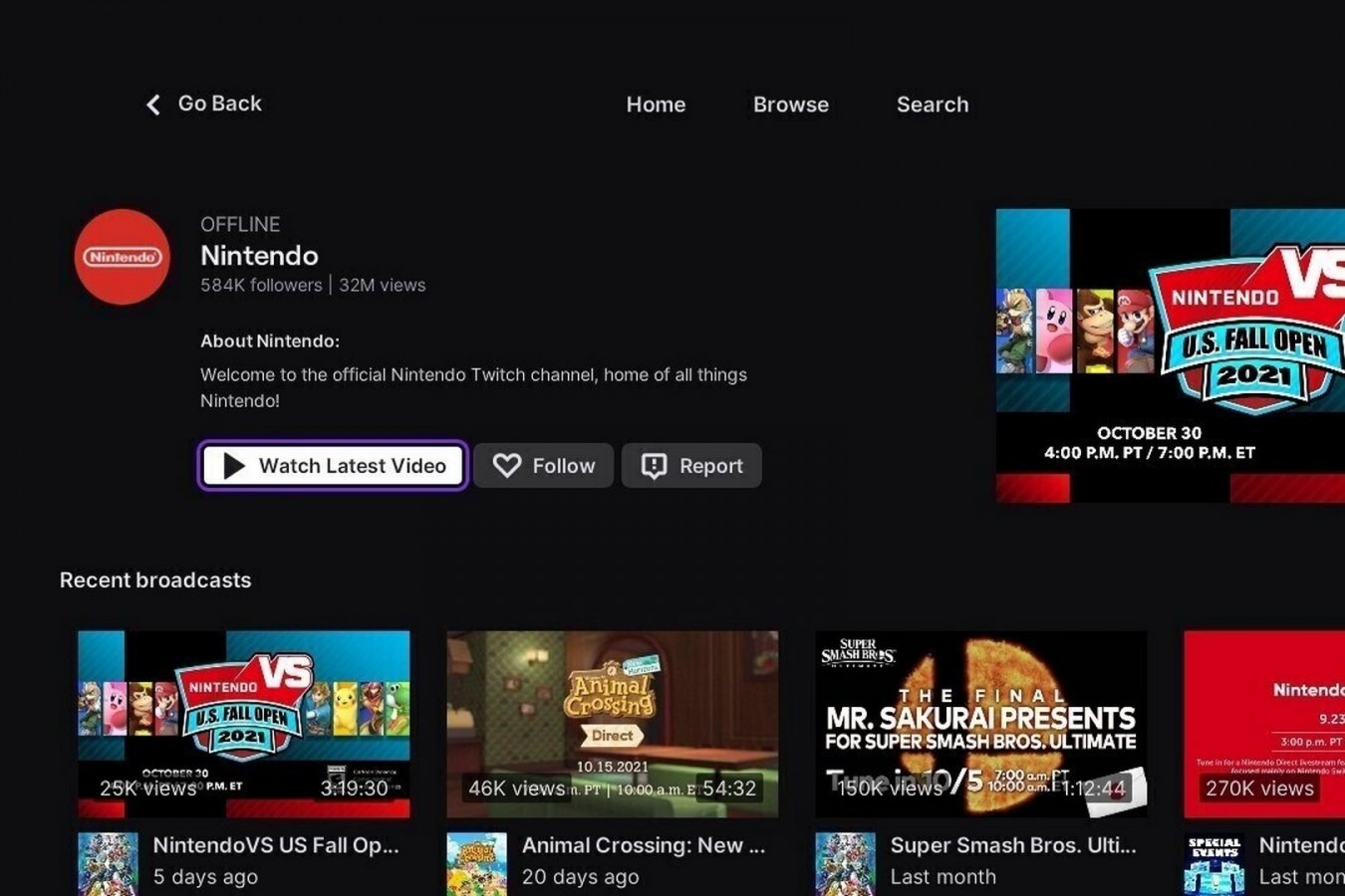 На Nintendo Switch появилось приложение Twitch