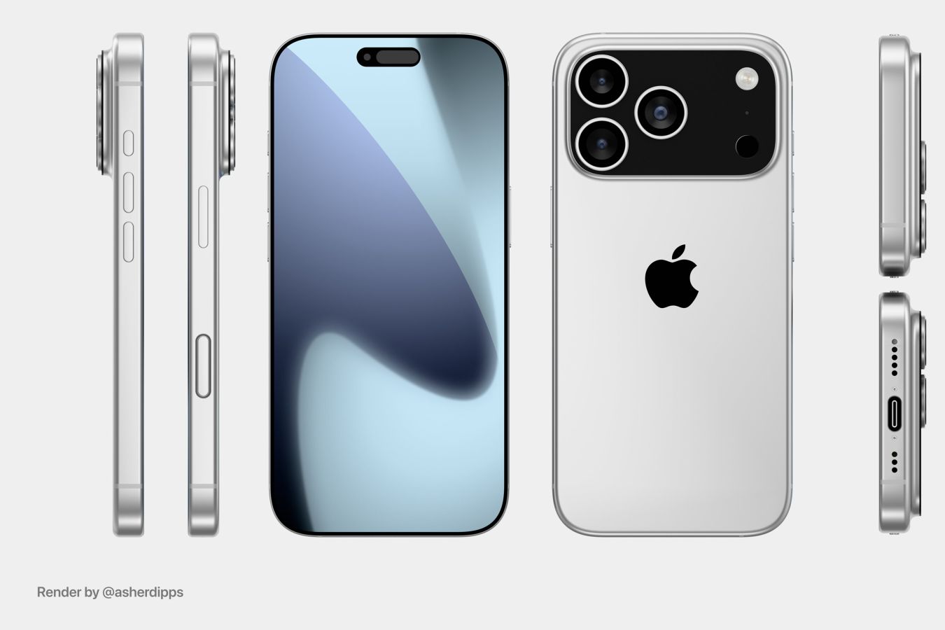Опубликованы рендеры iPhone 17 Pro с новым дизайном камер