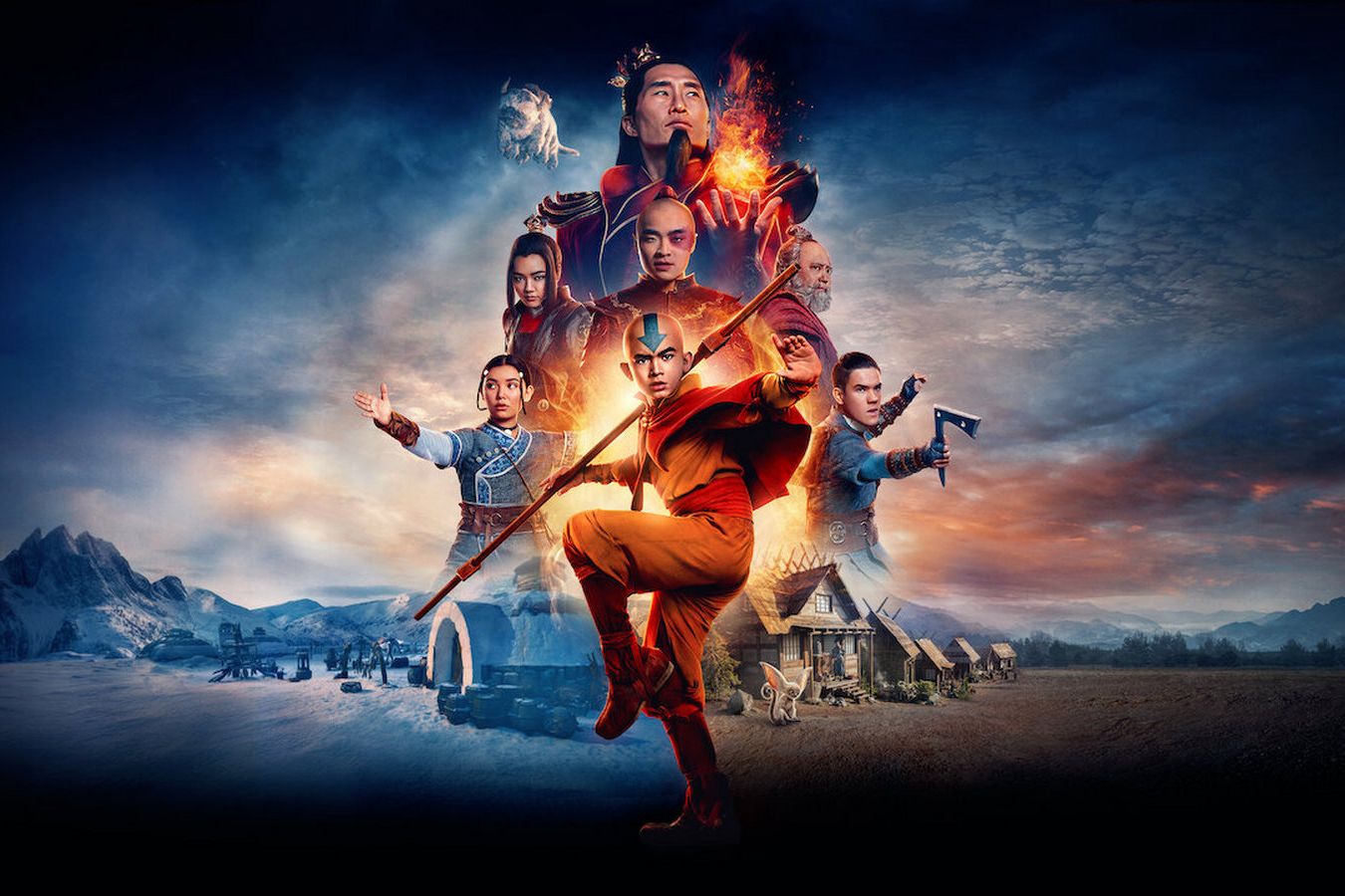 Эпичный постер второго сезона Аватар: Легенда об Аанге от Netflix выход в 2026 году