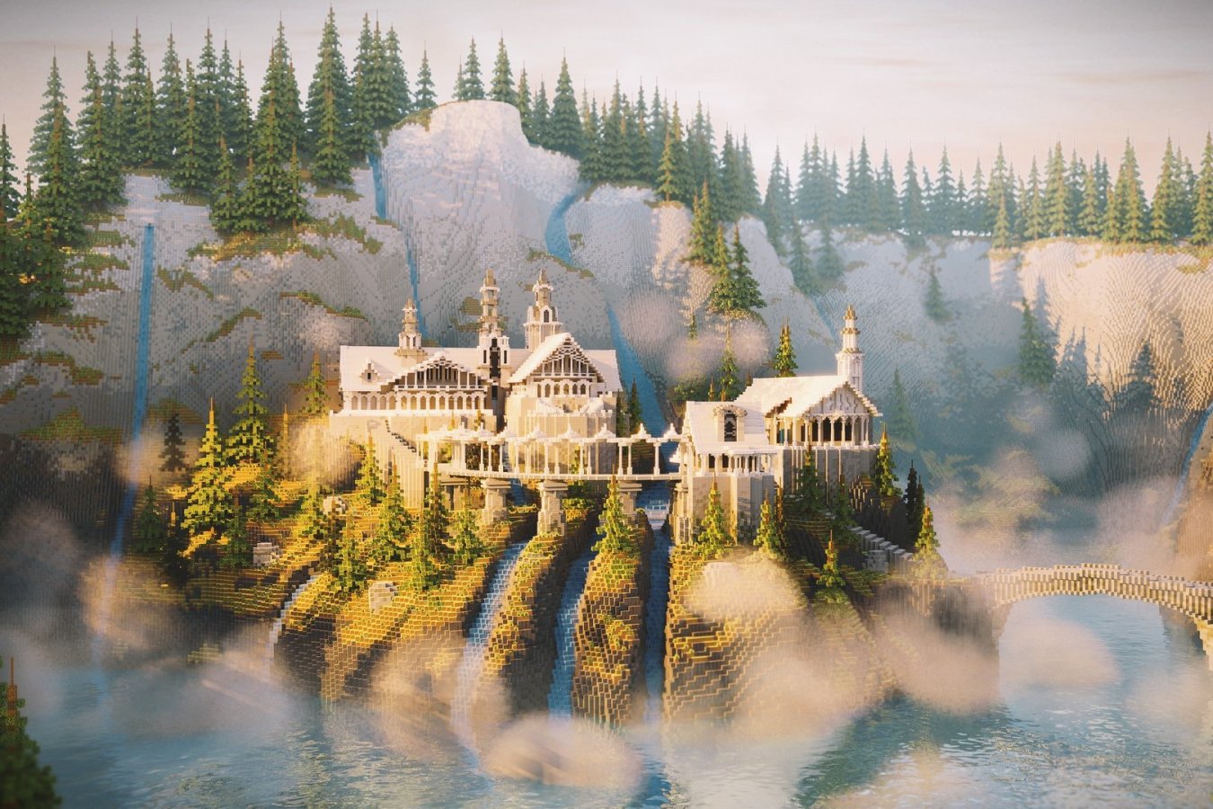 Игрок в Minecraft построил Ривенделл из Властелина колец