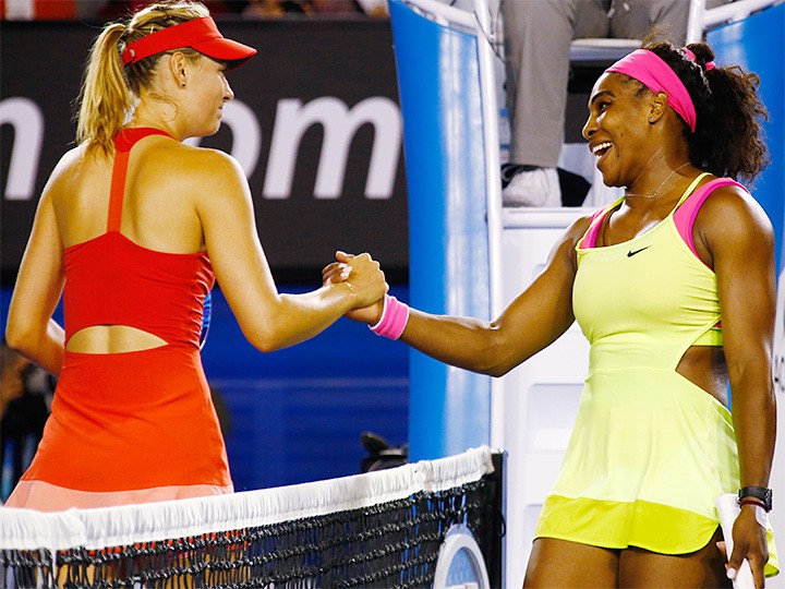 Maria Sharapova and Serena Williams