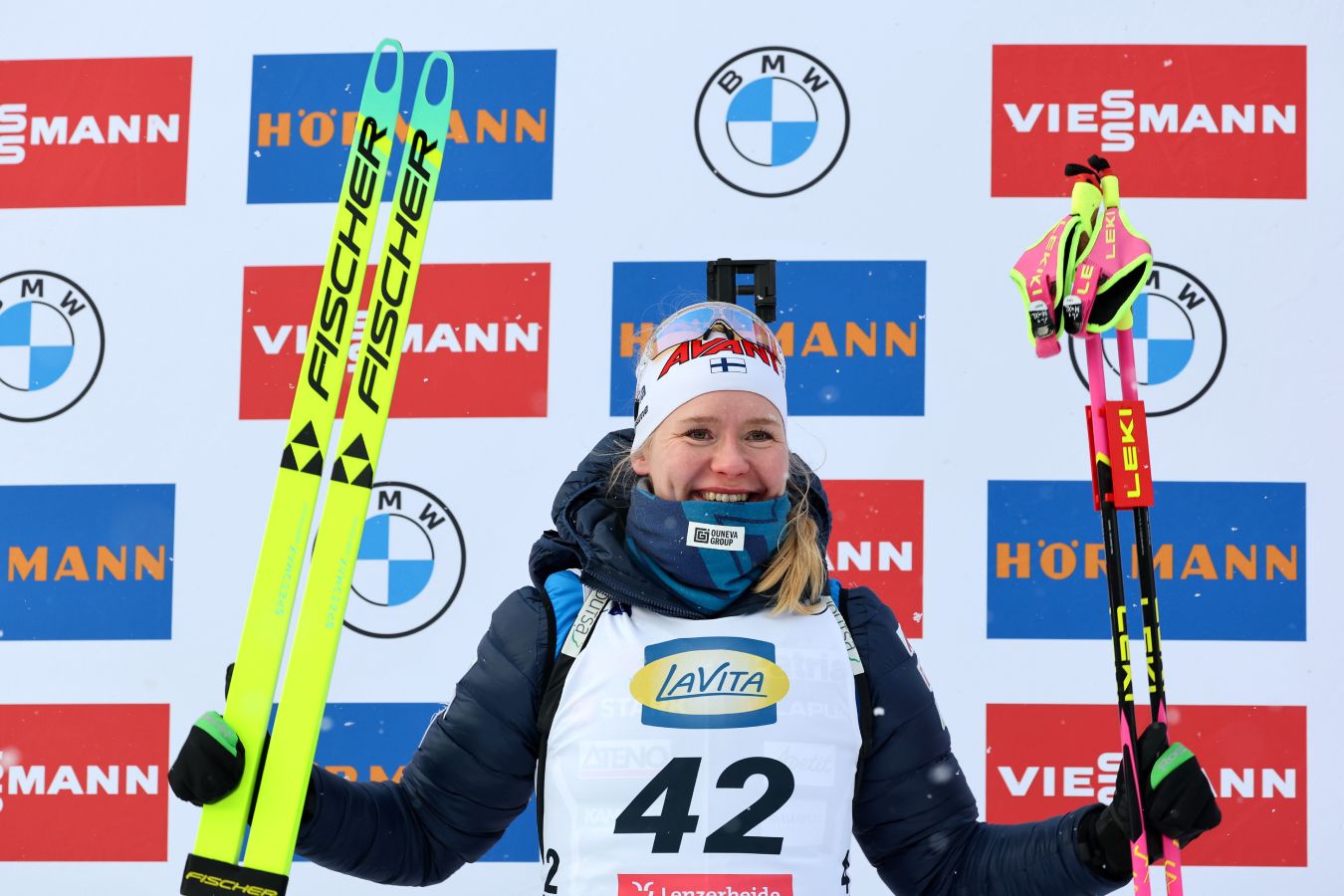 Зачёт гонок преследования Кубка мира  2025/2026: Минккинен  первая, Виттоцци  вторая