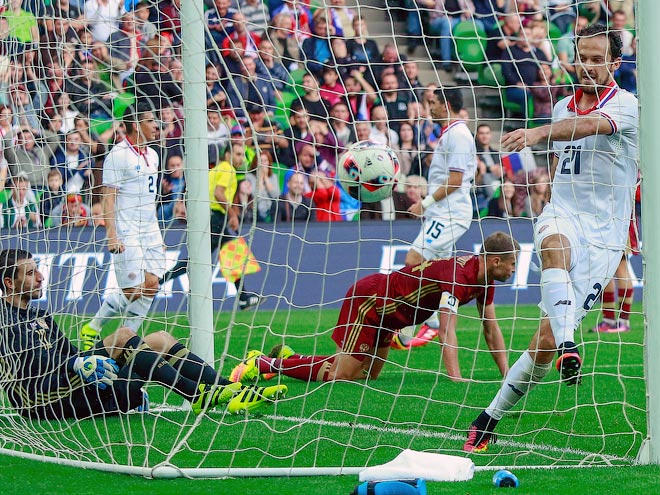 Гол в ворота сборной России