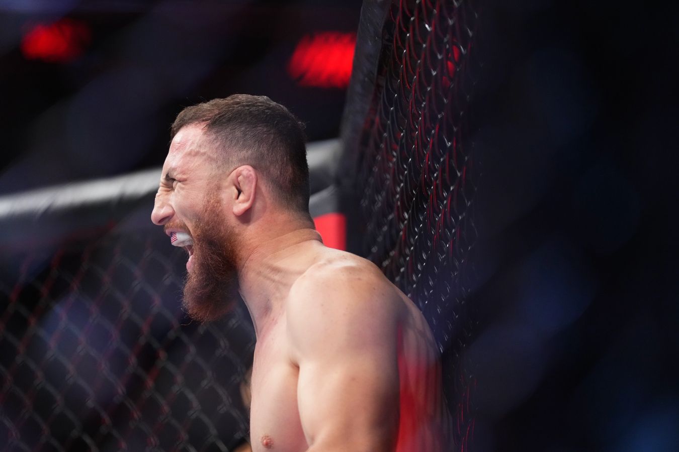 Мераб Двалишвили устроил перепалку на UFC 310. Его удержала охрана